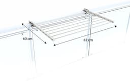 Foxydry Duo 82 cm hangend wasrek - wit - rechthoekige reling — thumbnail 2