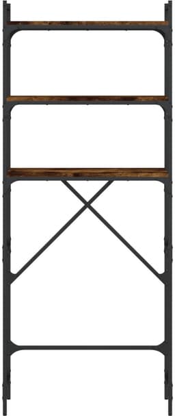 Wasmachine rek - Opbergrek - Wasmachine meubel - Opbouwmeubel - Toilet Rek - 67x25x163 cm - Hout - Gerookt Eiken — thumbnail 5