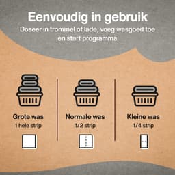 My Little Laundry Wasstrips - 120 Wasbeurten - Ongeparfumeerd - Wasmiddel Wasvellen Wasdoekjes Wasmiddeldoekjes Detergent Sheets Laundry Strips — thumbnail 3