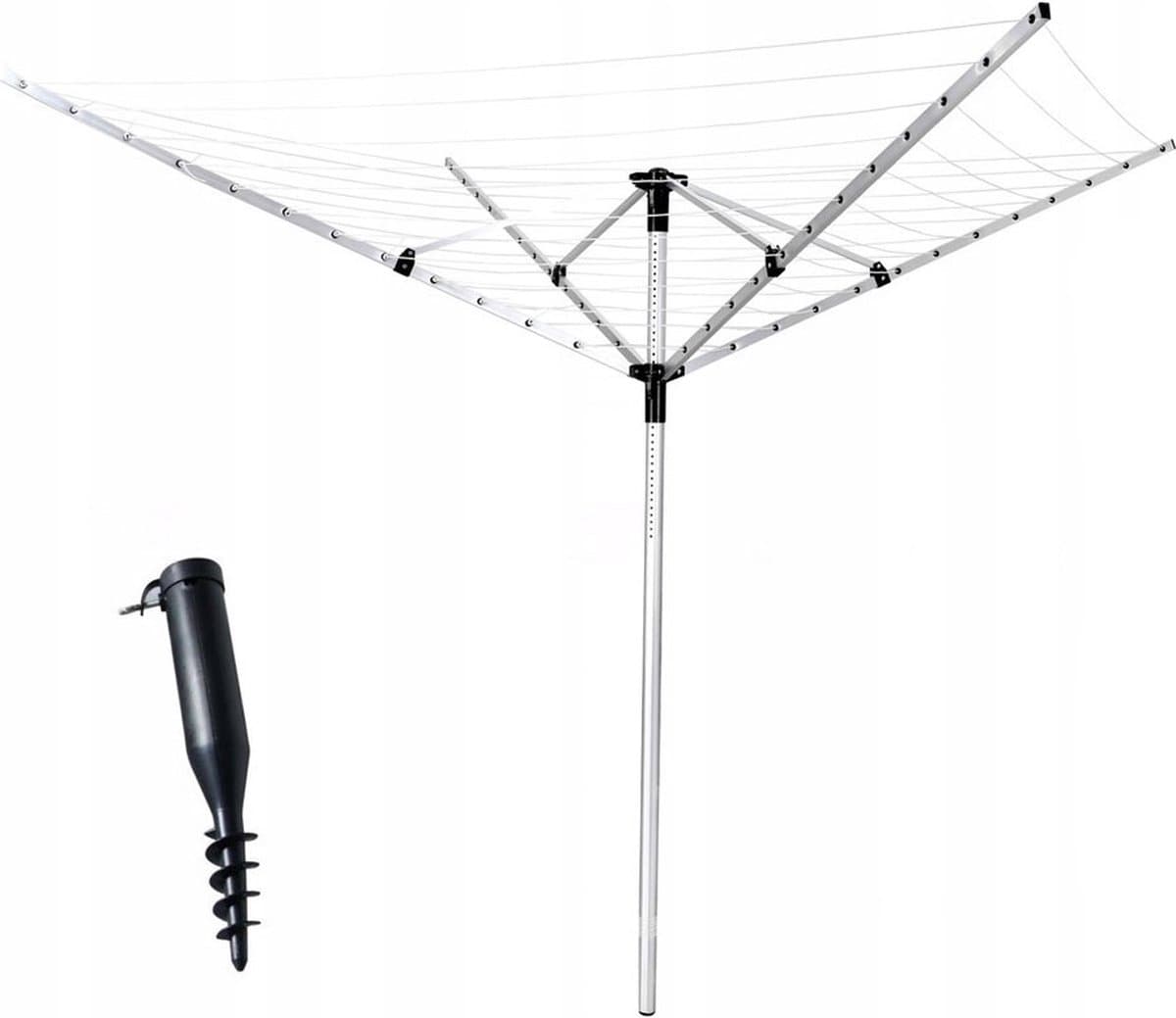 Wasdroger tuin - 260 cm breed - 60 m droogruimte - aluminium constructie — afbeelding 1