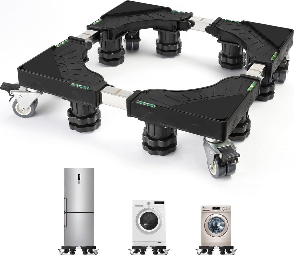 BOTC Wasmachine Verhoger met Wielen - Wasmachine opbouwmeubel - Wasmachine Verhoger - Universele verhoging voor Witgoed — afbeelding 1