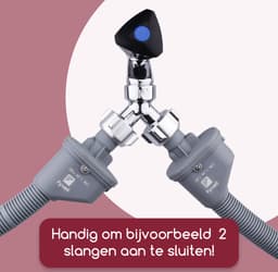 Fyveli - Y-stuk Kraansplitter - 3/4" - Verchroomd Messing - Waterverdeler Wasmachine en Vaatwasser — thumbnail 5