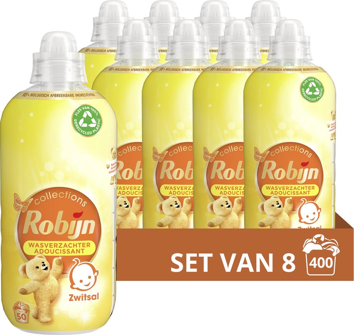Robijn Collections Zwitsal Wasverzachter - 8 x 50 wasbeurten - Voordeelverpakking — afbeelding 1