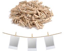 Wasknijpers van hout, 700 x mini-houten knijpers, 2,5 cm houten wasknijpers, duurzame decoratieve klemmen, geschikt voor knutselen, fotowand en verpakking, gastgeschenk