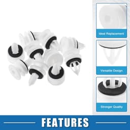 Dailygoods- Deurbekledingsclips - Duurzaam Kunststof - 10 Stuks - Wit - Slijtvast - Voor Chevrolet/Buick - Totale Lengte 28 mm - Autoclips — thumbnail 4