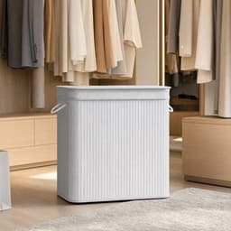 SONGMICS - Wasmand - Wassorteerder - Bamboe - Handgrepen - Uitneembare Waszak - 150 Liter Capaciteit — thumbnail 5