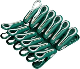 Wasknijpers - Kledingclips - Was ophangen - Zachte grip - 12 stuks - Groen — thumbnail 1