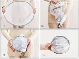 Wasnet Kleding Drogen - Droogmand Opvouwbaar - Gevoelige Stoffen Drogen - Meerlaags Ventilatie Net - 61 x 78 cm - Grijs — thumbnail 4