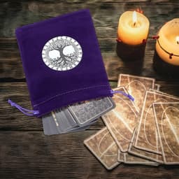 Dailygoods - Set van 2 Fluwelen Tarotzakjes met Trekkoord voor Kristallen — thumbnail 2