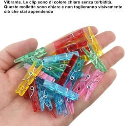 Dailygoods - Cosensi - Dailygoods - Mini Kunststof Wasknijpers Set van 100 voor Foto's en Decoratie — thumbnail 2
