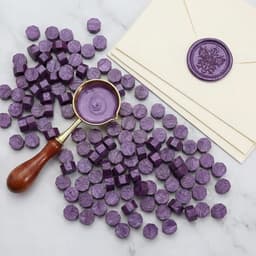 300 Stukse Wasbolletjes met Smeltlepel, Paars Octagonaal Wax Seal Set voor Stempels, Uitnodigingen, Kaarten en Trouwen — thumbnail 2