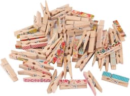 Houten Wasknijpers - Mini Knijpers - Foto's Ophangen - Diverse Kleuren - 3.5 cm - Willekeurig — thumbnail 3