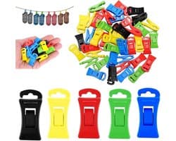 Sokkenklemmen 100 stuks - Sokkenhouders Clips - Wassen Sorteren - Geurloos Premium Plastic - 100 Stuks - Kleurrijk