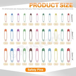Kleine Veiligheidsspelden - Knutselspelden Bevestigingsclips - Kleding Maken - Verschillende Kleuren - Assorted Sizes - Multicolor — thumbnail 3