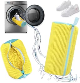 Set van 2 efficiënte waszakken voor sneakers en sportschoenen, microvezel, 360° reiniging, waterdicht en met rits voor veilig opbergen — thumbnail 1
