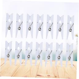 Houten Wasknijpers - Mini Klemmen Clips - Decoratie Ophangen - Natuurlijk Hout Vakmanschap - 2.5 cm Lengte - Natuurlijk — thumbnail 3