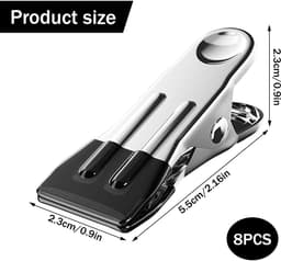 Store_7 - Roestvrijstalen wasknijpers - Multifunctioneel - Vervagen niet - Grijs - Stabiel zonder vingerafdrukken - Geschikt voor kleding, handdoek... — thumbnail 2