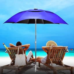 Parasolhouder met Grondanker en Verstelbare Steunen voor Strand en Tuin, Ideaal voor Vissen en Buitenactiviteiten — thumbnail 2