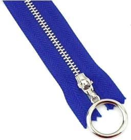 Metalen vervangende naaiende nylon ritsen, 5 stuks metalen ritsen sterke ritsen kleurrijke ritsen(Blue,Open End 50Cm) — thumbnail 1