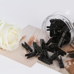 Houten Clips Punaises - Decoratieve Pinnen - Foto's Ophangen - Geen Gaten Documenten - 37 x 12 cm - Houtkleur — thumbnail 2