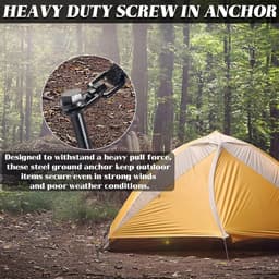 Zware 30cm schroefgrondankers met T-handvat – inclusief inbussleutel, geschikt voor trampolines, luifels, campings en windgevoelige constructies — thumbnail 2