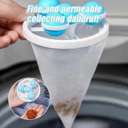 3 stuks - Wasmachine filterzakken - Wasmachine haarfilterzakken - Wasmachine pluizenverzamelaar - Wasmachine filter - Herbruikbaar - Voorkomt verstoppingen in de afvoer van de wasmachine - Voor beddengoed, broeken, donsjacks, jeans, handdoeken — thumbnail 4