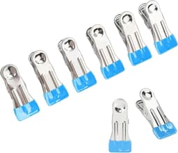 Wasknijpers roestvrij staal - Handdoek clips - Handdoeken vastzetten - Roestvrij staal materiaal - 30 stuks - Zwart — thumbnail 2