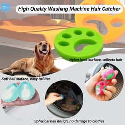 Cosensi - Haarvangers voor Wasmachine - 16 Stuks - Herbruikbaar - Groen en Blauw - Vermijd Pluisjes - Geschikt voor Wasmachines en Drogen — thumbnail 2