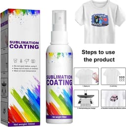 Sublimatie Coatingspray - Sneldrogende Spray - Textiel Bedrukken - Verbetert Kleurintensiteit - 100 ml - Transparant — thumbnail 3
