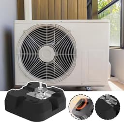 Airco Basis Kussens - Vloerondersteuning Mat - Stabiliteit Buitenunit - Trillingsdempend Ontwerp - 15x15x4.5 cm - Zwart — thumbnail 3