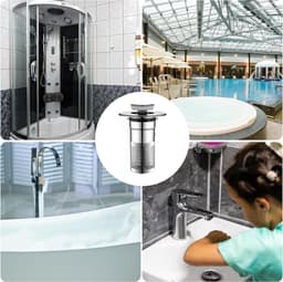 Verwijderbare wastafelkappen, duurzame filters voor badkamer en keuken, insectenbescherming en geurfilter, set van 2 — thumbnail 4