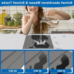 Afvoermat voor vaat, ideaal voor het drogen van servies, borden en glazen in de keuken — thumbnail 2