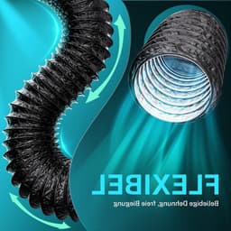 Dailygoods - HG Power 75 mm afvoerslang, 2,5 m, flexibele pvc-aluminium buis, ventilatieslang, geluidsgeïsoleerde aluminium flexibele slang, afvoerbuis voor groeitent, droger, mobiele airconditioning — thumbnail 3