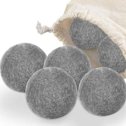Dailygoody - Drogerballen - Vilten ballen - Herbruikbaar - Wit - Natuurlijke woldrogerballen - Geschikt voor was en droger - 8 cm — thumbnail 5