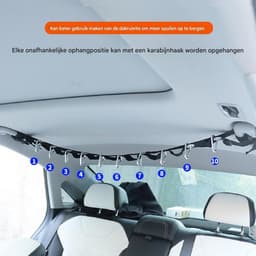 Reis Waslijn - Draagbare Ophanglijn - Kleding Drogen - Met Karabiners - Verstelbaar - Zwart — thumbnail 2