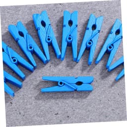 Houten Clips - Mini Pinnen - Knutselprojecten Versieren - Natuurlijk Hout - 100 Stuks - Blauw — thumbnail 2