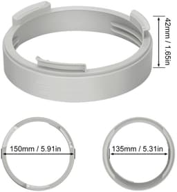 ZEYNOMAX- Afvoerslang Universele Koppeling - 150mm Slang - Airco Aansluiting - Ventilatie Duct - ABS Materiaal - Snelle Warmteafvoer - Luchtafvoerslang — thumbnail 3
