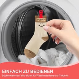 Sokkenklemmen - Wasgoed clips - Sorteren van wasgoed - Veelzijdig inzetbaar - 100 stuks - Kleurrijk — thumbnail 5