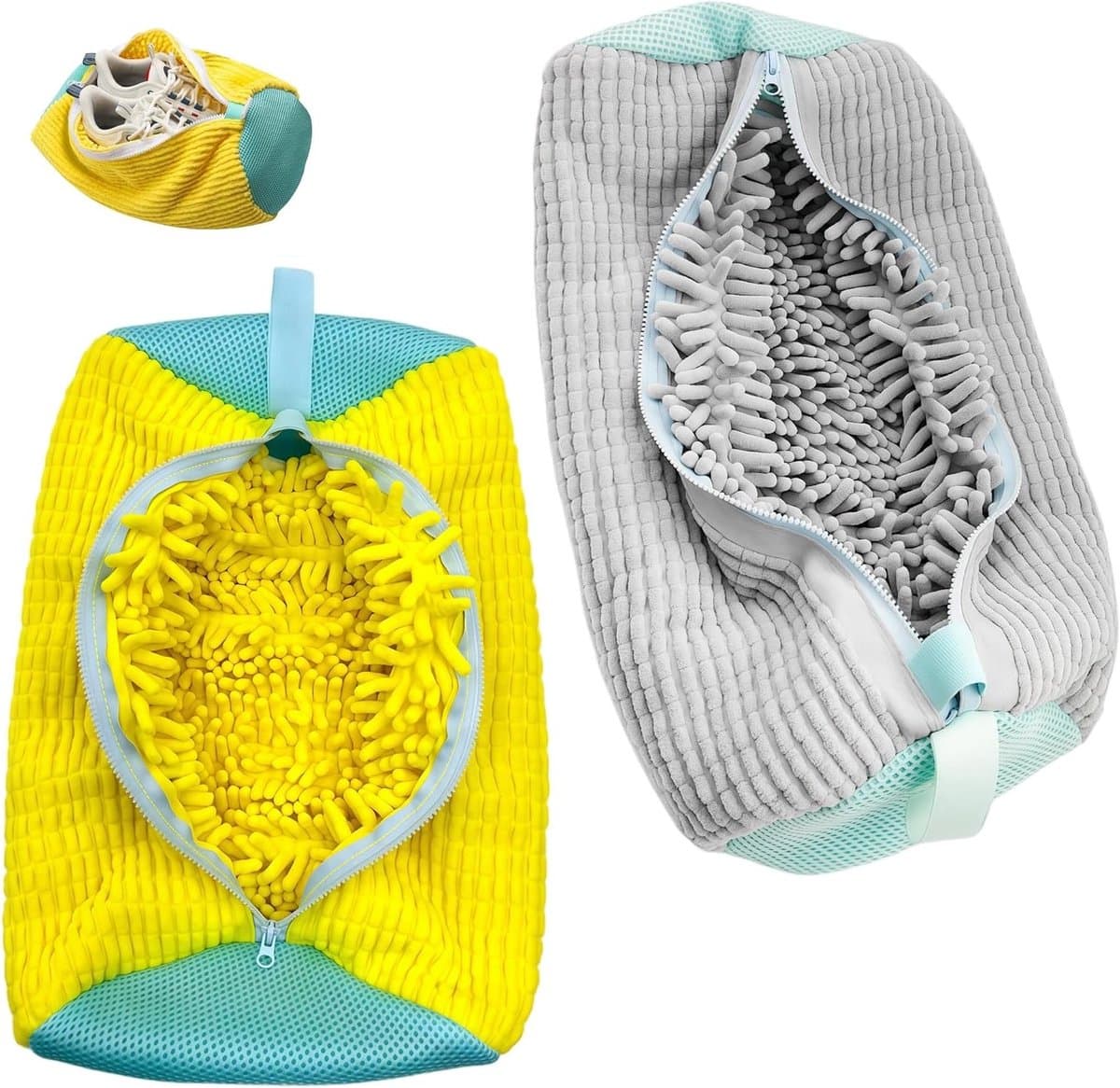 Herbruikbare Waszak voor Sneakers en Schoenen, 2 Delen met Rits, Ideaal voor Wassen in de Wasmachine, Mesh Ontwerp — afbeelding 1