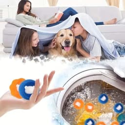 Dailygoods- Opvangballen 20 Stuks - Herbruikbare Wasballen - Dierenharen Verzamelen - Zachte Spons - Ruimtebesparend - Eenvoudig in Gebruik — thumbnail 3