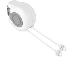 Dailygoods- Waslijn Uittrekbaar 13 Meter - Wanddroogrek - Ruimtebesparend - Drooglijn Binnen/Buiten - Duo-Haspel - Zwaar Uitgevoerd