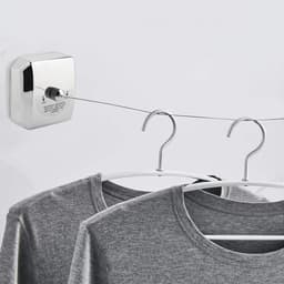 Kledinglijn - Waslijn Intrekbaar - Kleding Drogen - Roestvrij Staal - 2.8 meter - Zilver — thumbnail 2