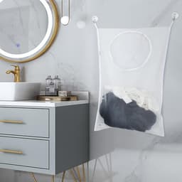 Hangende wasmand voor deur, praktische waszak voor slaapkamer en badkamer, ruimtebesparend en stijlvol ontwerp — thumbnail 2