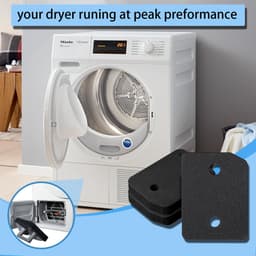 3 plintfilters vervanging geschikt voor alle Miele T1-drogers - plintfilter voor het filteren van pluizen in wasdrogers - vervangingsonderdeel 9164761 — thumbnail 2