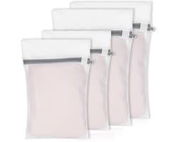 Set van 4 Wasnetten voor de Wasmachine, Inclusief 2 Maten, Ideaal voor Kleding, Ondergoed, Sokken en Delicate Stoffen (30 x 40 cm, 20 x 30 cm)