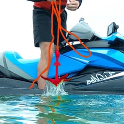 Vouwbare Grapnel Anker Kit 0.7kg voor Kano, Jetski en Paddleboard met 10m Touw en Draagtas - Rood — thumbnail 4