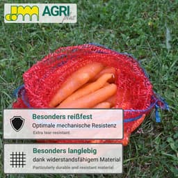 Groentezakken - Opbergzakken - Oogst bewaren - Ademend netweefsel - 43 x 63 cm - Rood — thumbnail 2