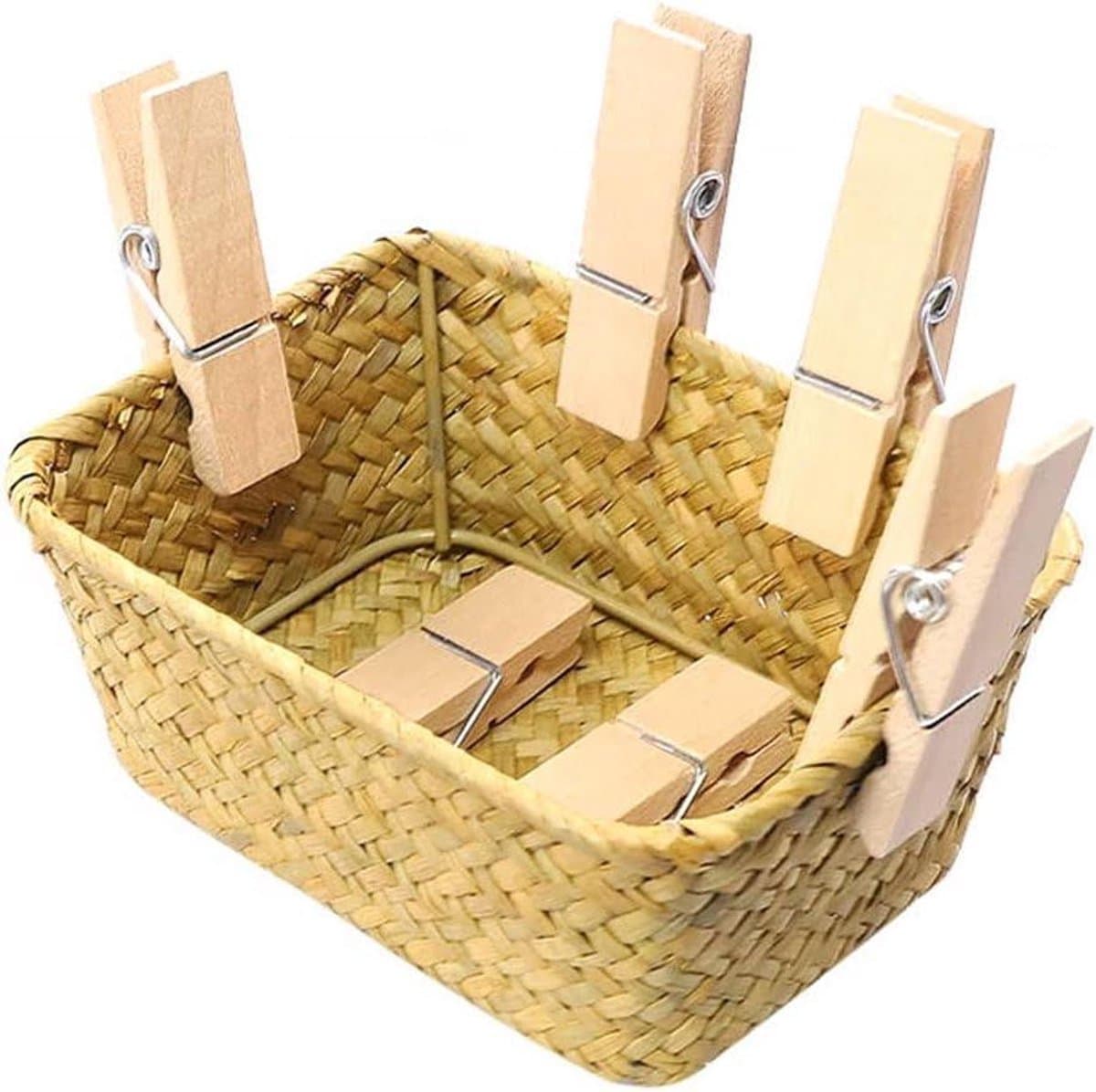 Knijper Werkset - Fijne Motoriek Speelgoed - Ontwikkeling Vaardigheden - Natuurlijke Materialen - 15cm Mand - Natuurlijk — afbeelding 1