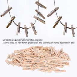 Houten Wasknijpers - Mini Knijpers - Ambachten Decoratie - Populieren Hout - 100 Stuks - Natuurlijk Hout — thumbnail 2