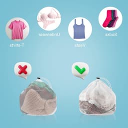 Set van 2 wasnetten met trekkoord voor delicate kleding, ideaal voor wasmachine en reizen, 11.8"x15.8"/15.8"x19.7 — thumbnail 2